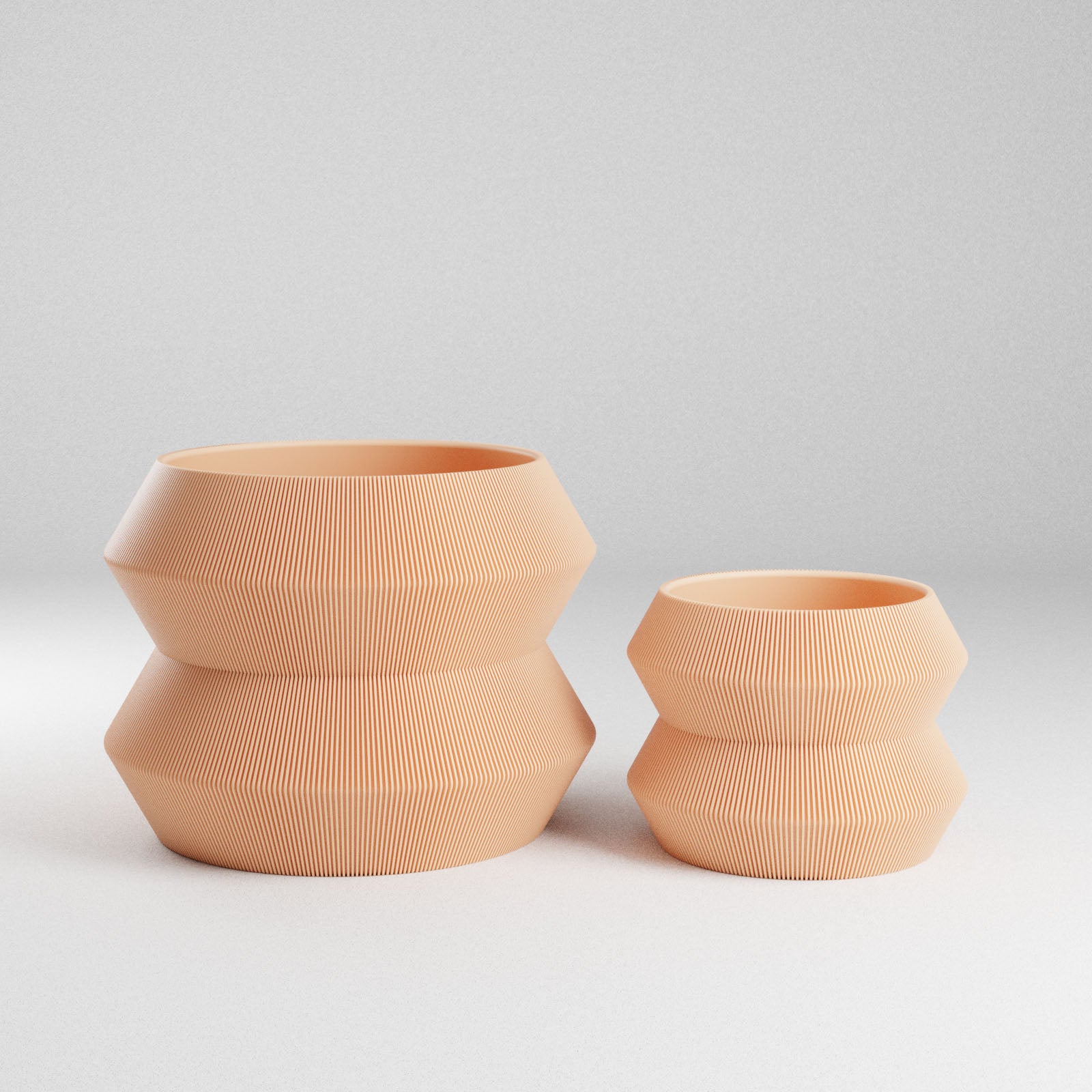 Geo Planter - 3D Printed Planter - House Plants Delivery Toronto - JOMO Studio #color_peach