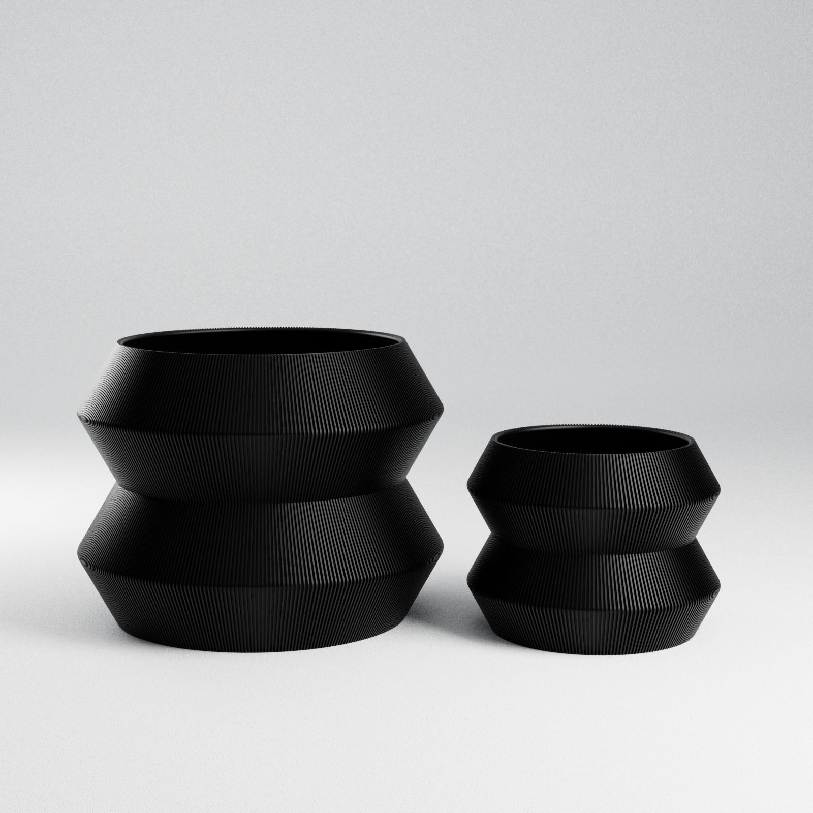 Geo Planter - 3D Printed Planter - House Plants Delivery Toronto - JOMO Studio #color_black