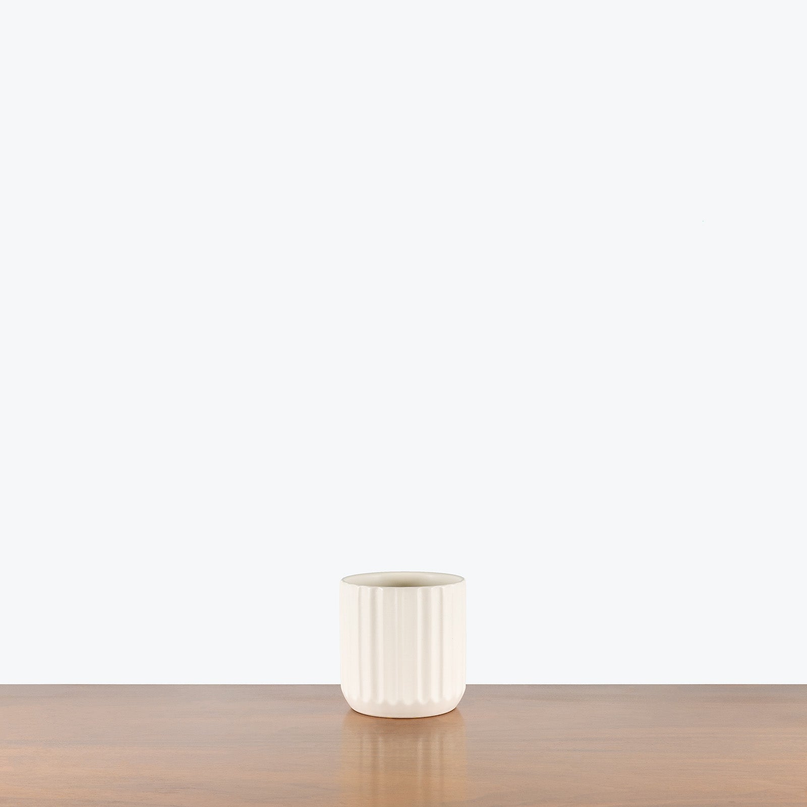 Ribbed Ceramic Planter - House Plants Delivery Toronto - JOMO Studio #color_matte white