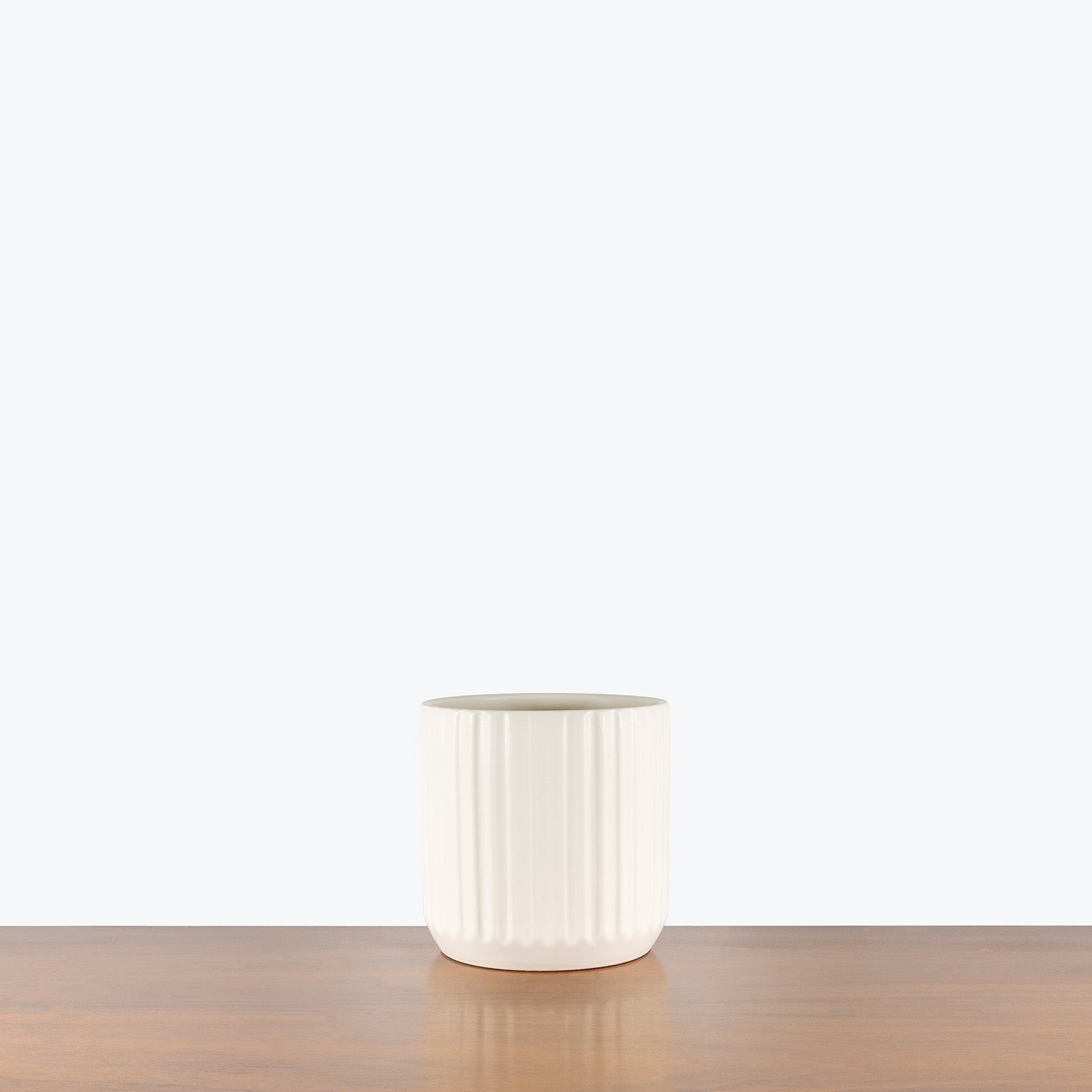 Ribbed Ceramic Planter - House Plants Delivery Toronto - JOMO Studio #color_matte white