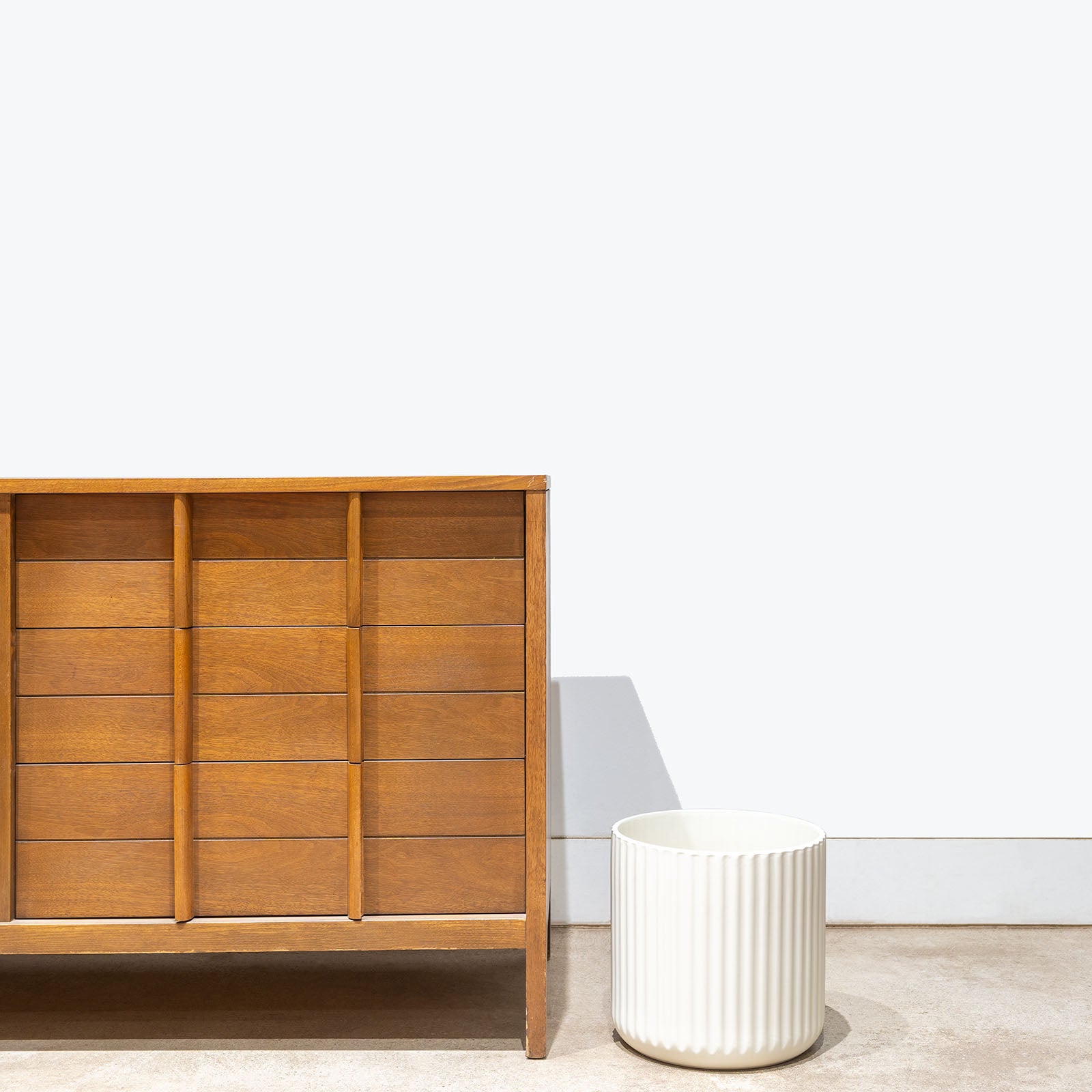 Ribbed Ceramic Planter - House Plants Delivery Toronto - JOMO Studio #color_matte white