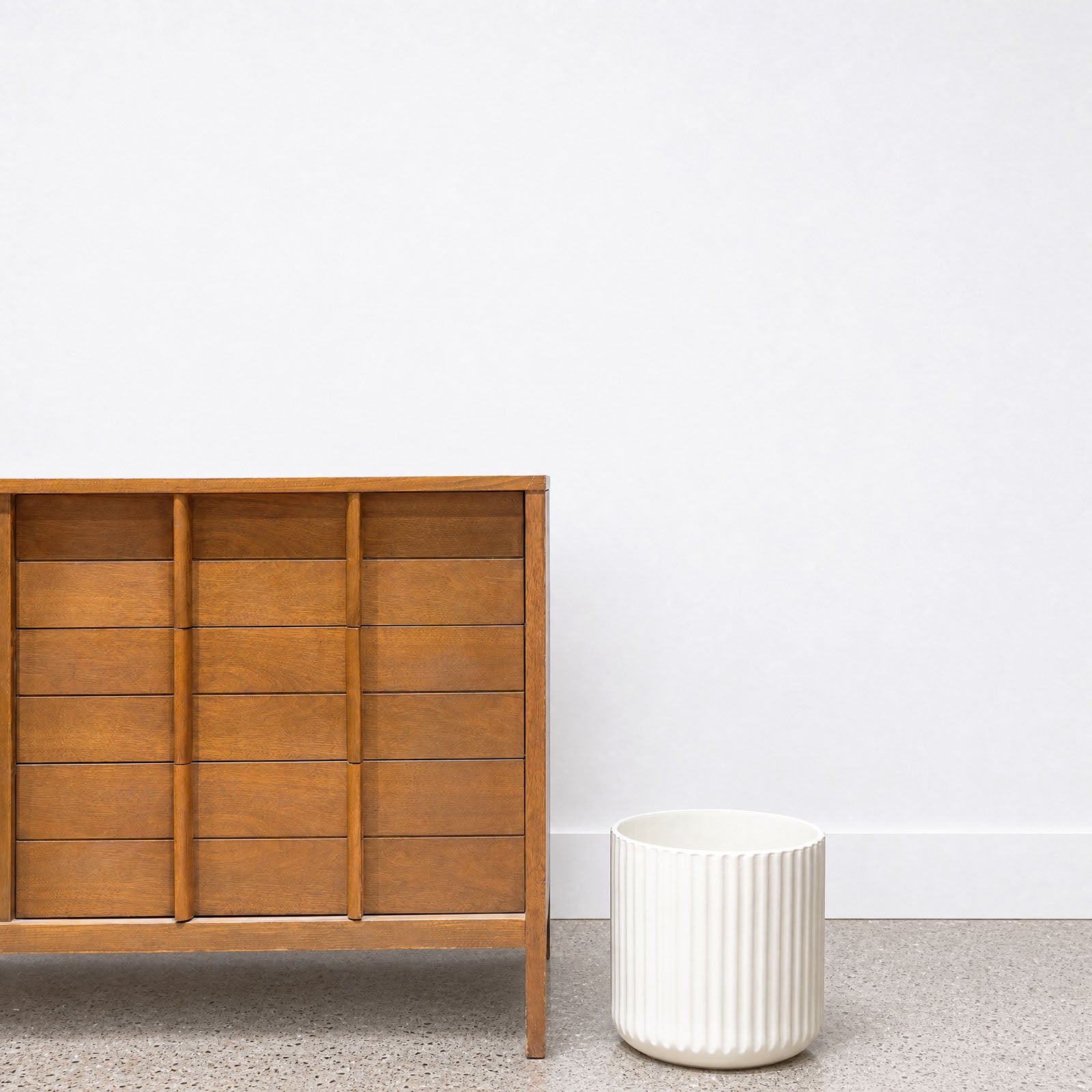 Ribbed Ceramic Planter - House Plants Delivery Toronto - JOMO Studio #color_matte white