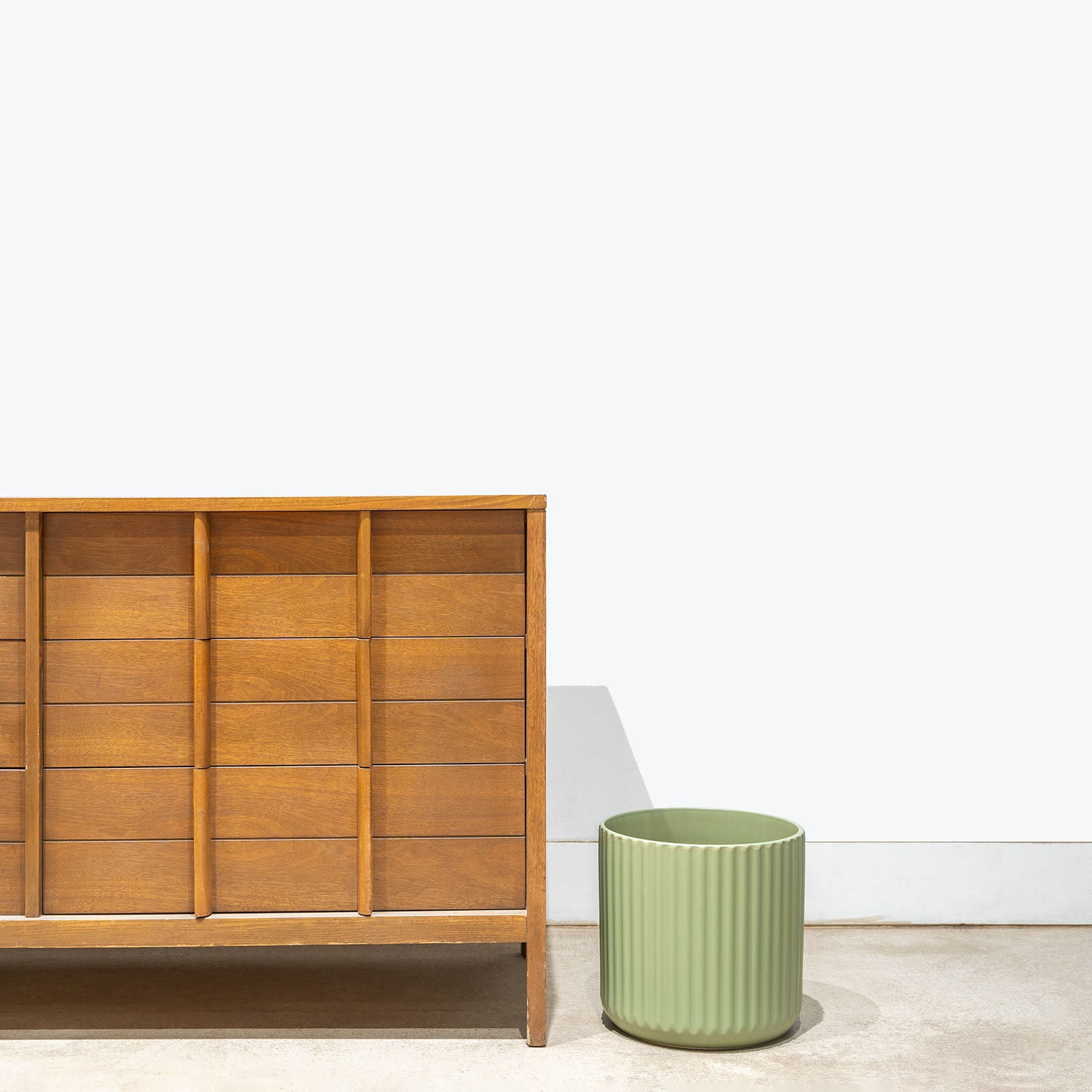 Ribbed Ceramic Planter - House Plants Delivery Toronto - JOMO Studio #color_matcha green