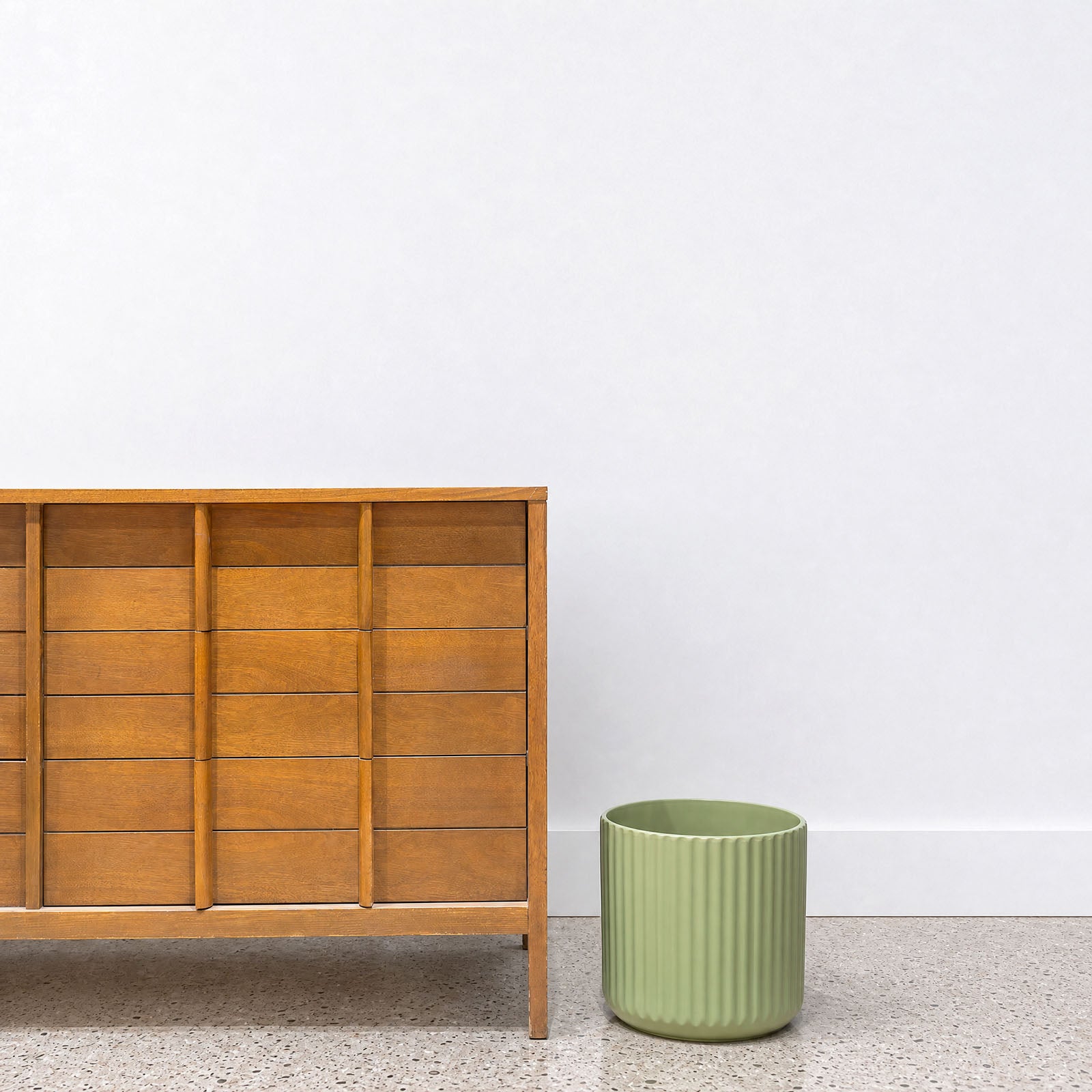 Ribbed Ceramic Planter - House Plants Delivery Toronto - JOMO Studio #color_matcha green