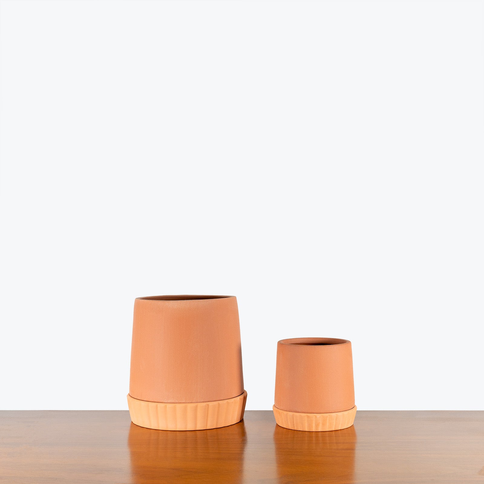 Terra Planter with Saucer - House Plants Delivery Toronto - JOMO Studio #color_Terra Cotta