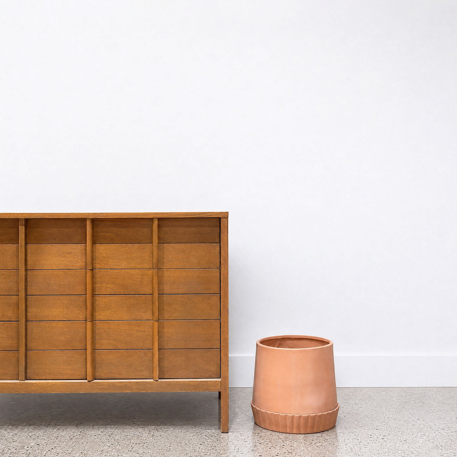 Terra Planter with Saucer - House Plants Delivery Toronto - JOMO Studio #color_Terra Cotta