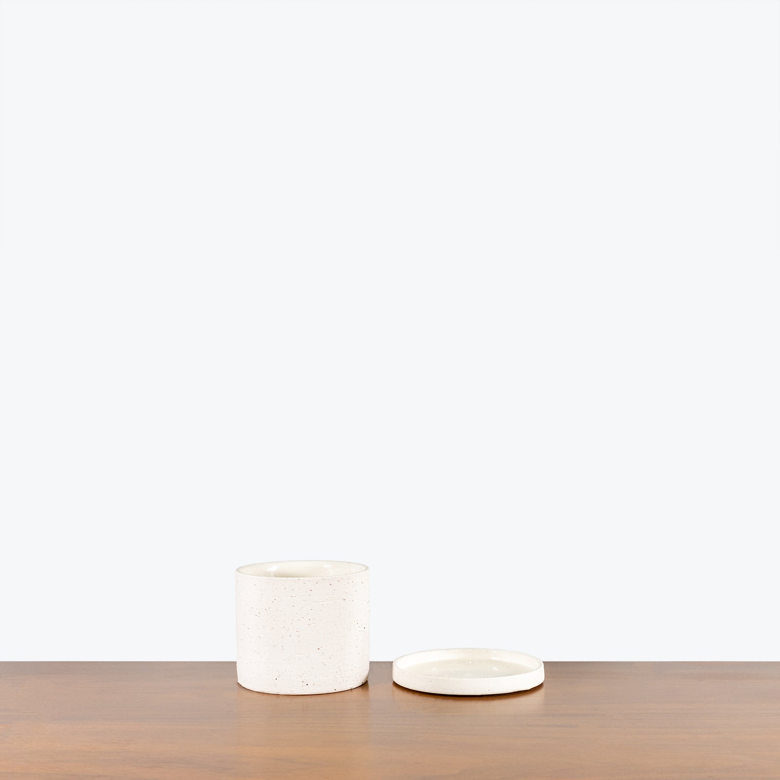 White Artistic Ceramic Planter with Saucer - House Plants Delivery Toronto - JOMO Studio