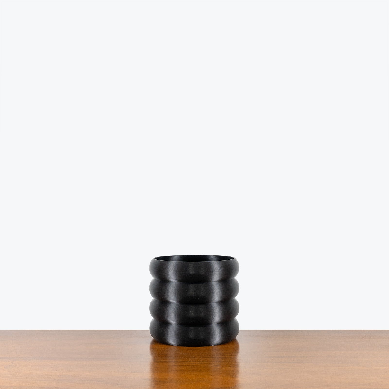 Black Donut Planter - 3D Printed Planter - Toronto's Online Plant Store - Delivering Across Canada - JOMO Studio #color_black