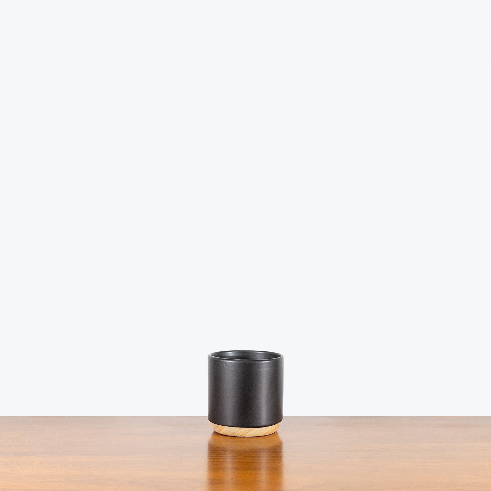 Faux Wood Ceramic Planter