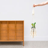 Macrame Planter Hanger — Fringed - 40" Tall