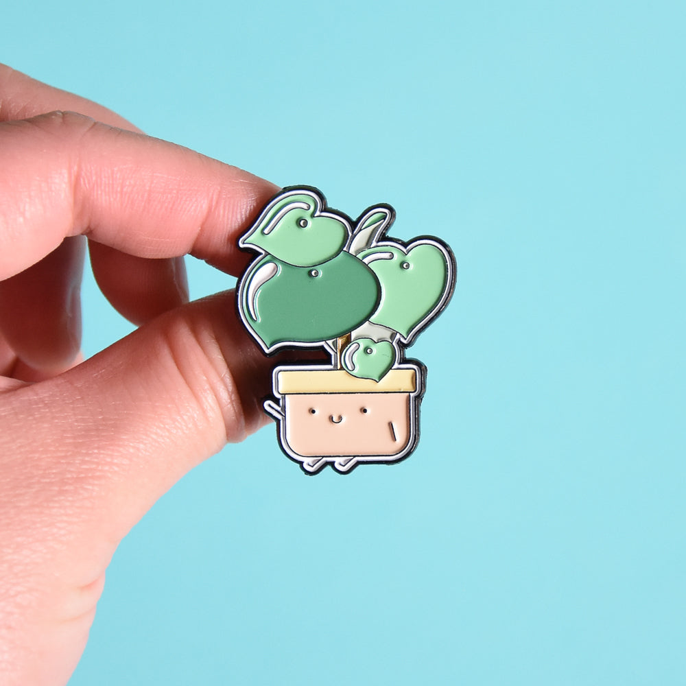 Raindrop Peperomia Soft Enamel Pin - Home by Faith - House Plants Delivery Toronto - JOMO Studio