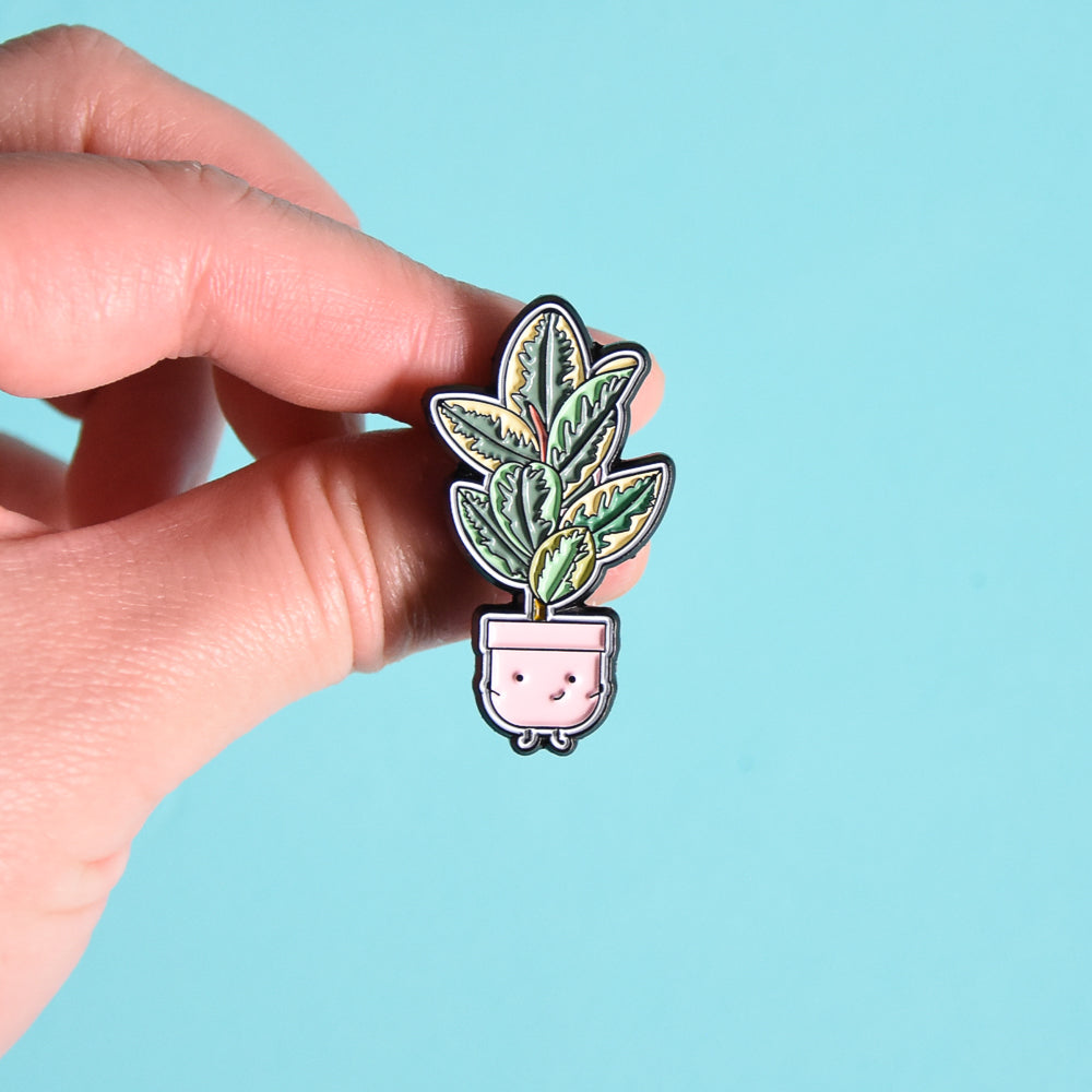 Ficus elastica tineke Soft Enamel Pin - Home by Faith - House Plants Delivery Toronto - JOMO Studio