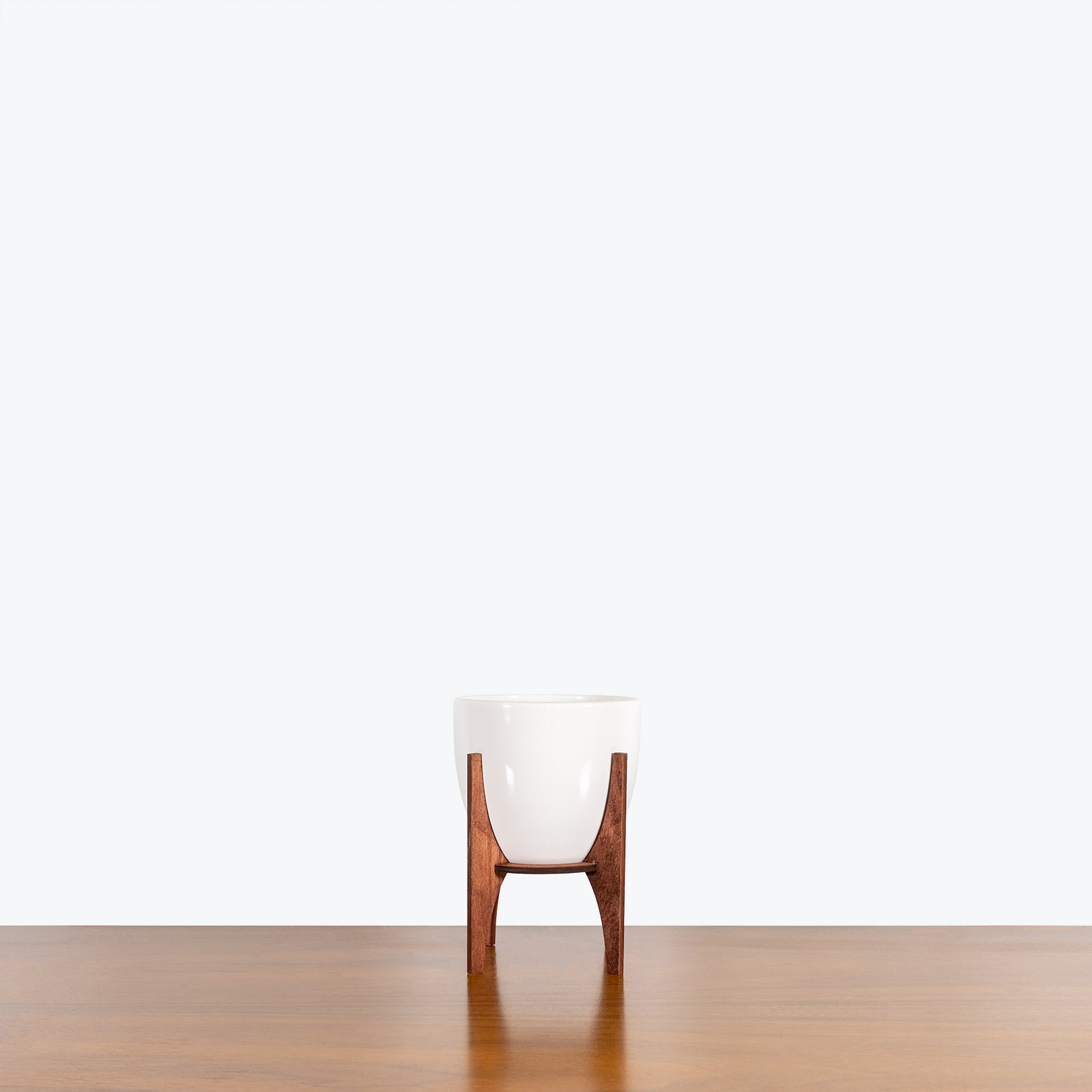 White Planter with Stand - House Plants Delivery Toronto - JOMO Studio