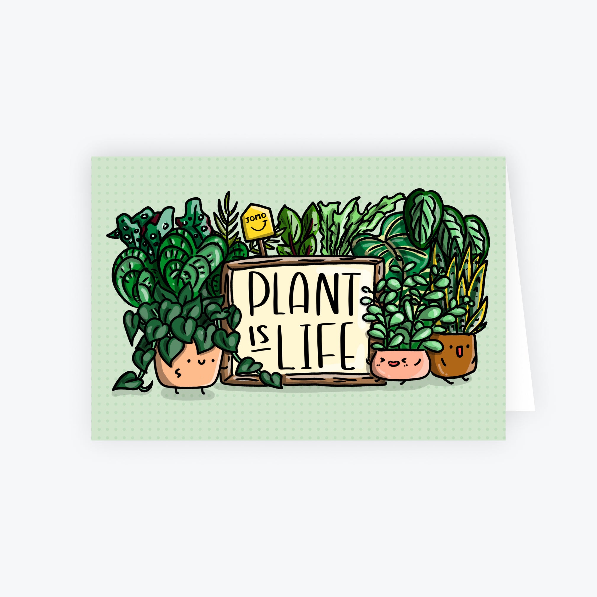Plant is Life Greeting & Note Card - House Plants Delivery Toronto - JOMO Studio