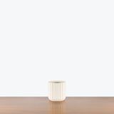 Ribbed Ceramic Planter — Matte White / Small - Fit 4" Pot