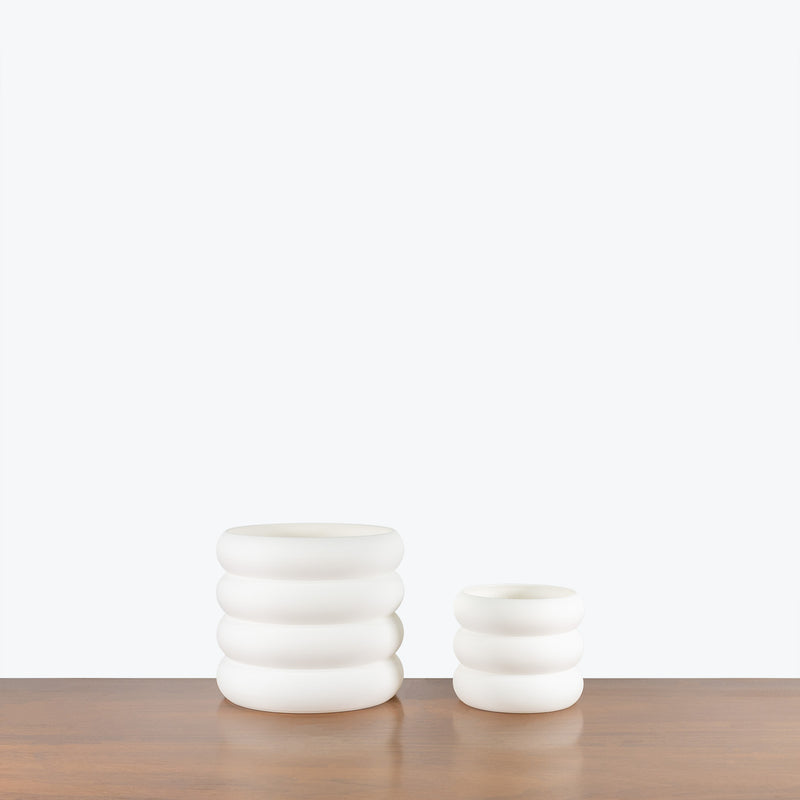 White Donut Planter - 3D Printed Planter - Toronto's Online Plant Store - Delivering Across Canada - JOMO Studio