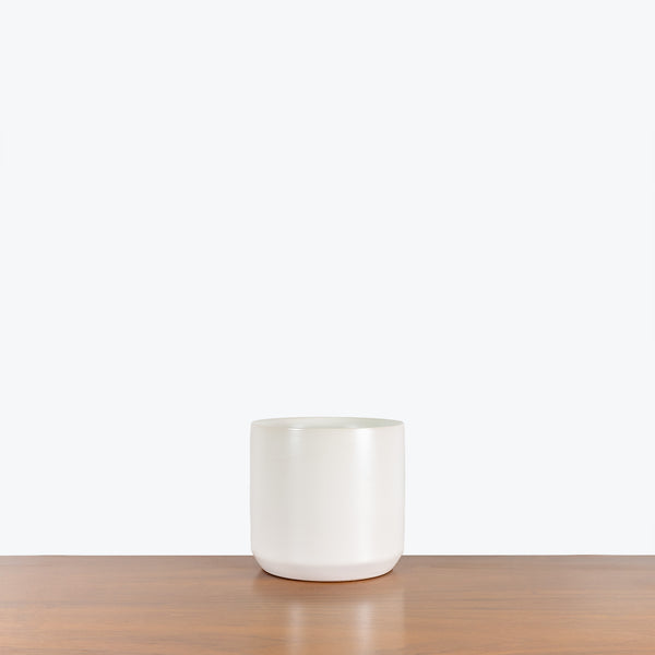 Modern White Ceramic Planter - House Plants Delivery Toronto