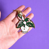 Pink Princess Philodendron Keychain — Pink Princess Philodendron