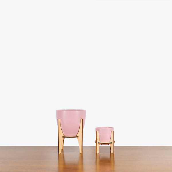 Pink Planter with Stand - House Plants Delivery Toronto - JOMO Studio
