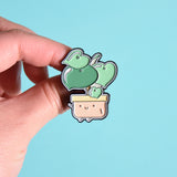 Soft Enamel Pin — Raindrop Peperomia