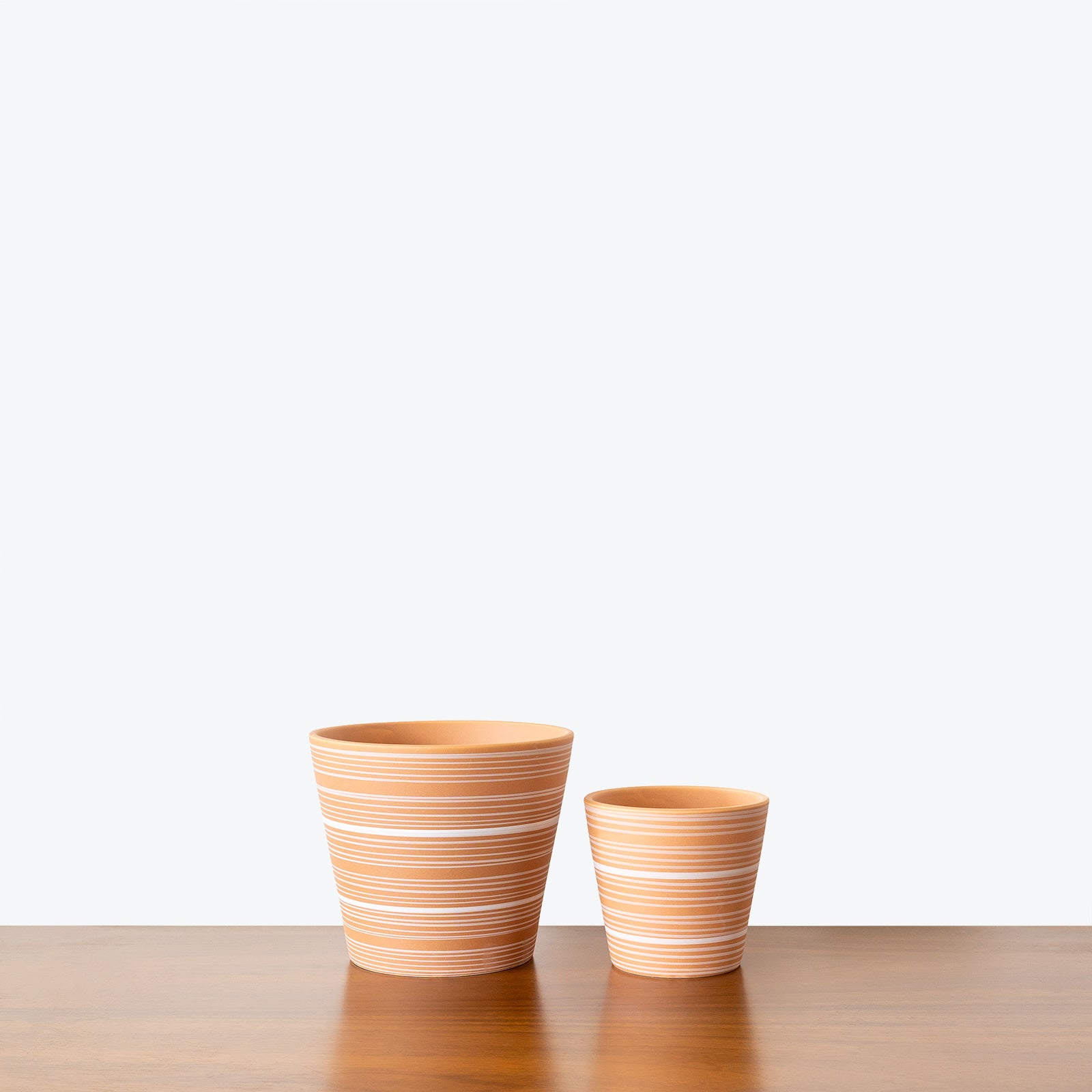 Striped Clay Planter - House Plants Delivery Toronto - JOMO Studio