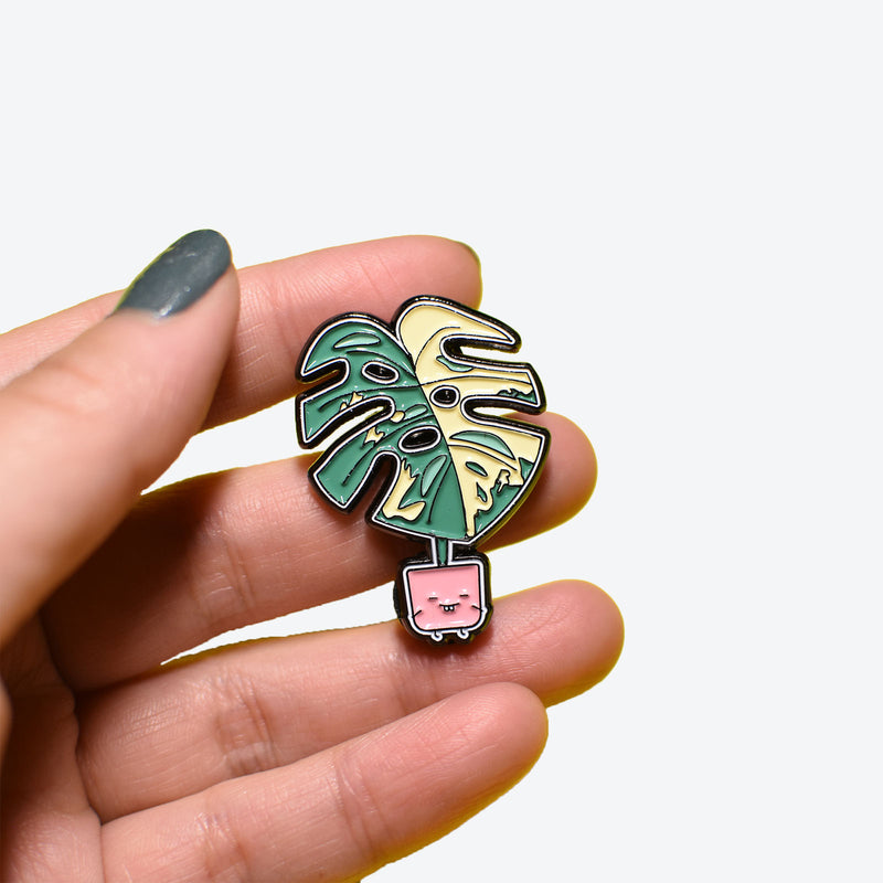 Variegated Monstera Soft Enamel Pin - Home by Faith - House Plants Delivery Toronto - JOMO Studio