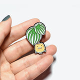 Soft Enamel Pin — Watermelon Peperomia